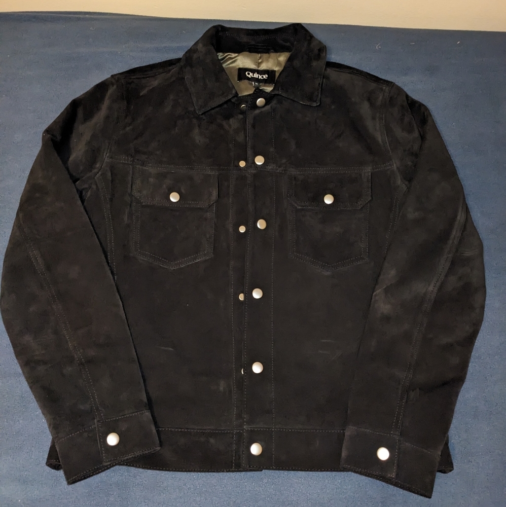 NWOT Quince Black Suede Jacket